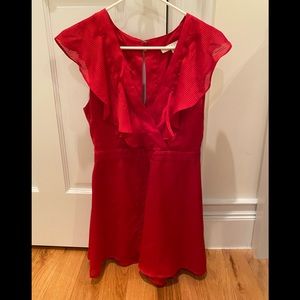 Red flowy romper - only worn once!